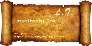 Latosinszky Tea névjegykártya